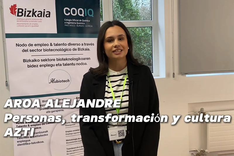 Aroa Alejandre es estudiante en prácticas en el departamento de Personas, Transformación y Cultura de Azti.