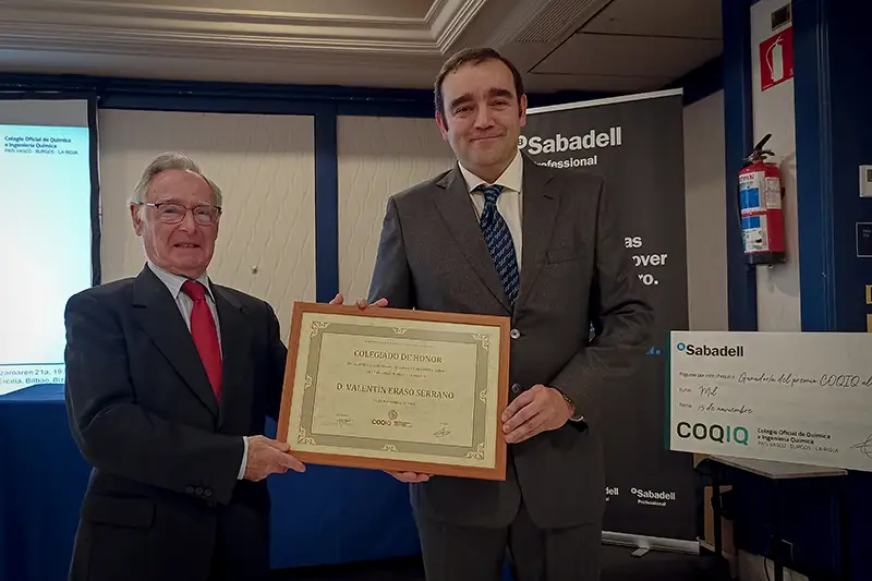 Acto de Nombramiento de los Colegiados de Honor del Colegio Oficial de Química e Ingeniería Química del País Vasco, Burgos y la Rioja - COQIQ 2024