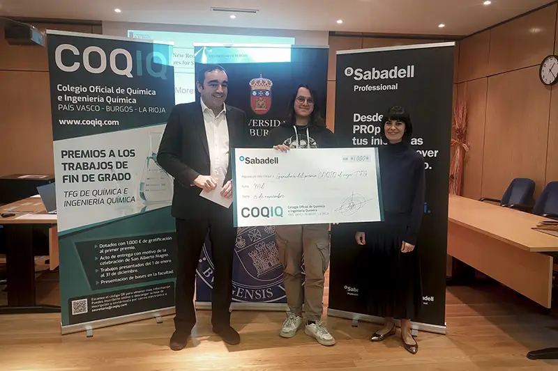 Acto de entrega de los Premios COQIQ al mejor TFG 2024 en la Universidad de Burgos