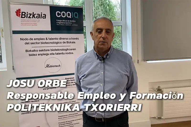 Josu Orbe, responsable de Empleo y Formación de Politeknika Txorierri, habla sobre Hubiotech