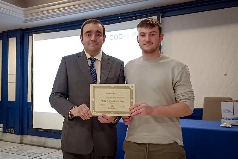 Acto de entrega de los Premios COQIQ al mejor Trabajo de Fin de Grado - TF presentado en 2024 en la Universidad del País Vasco (UPV/EHU)